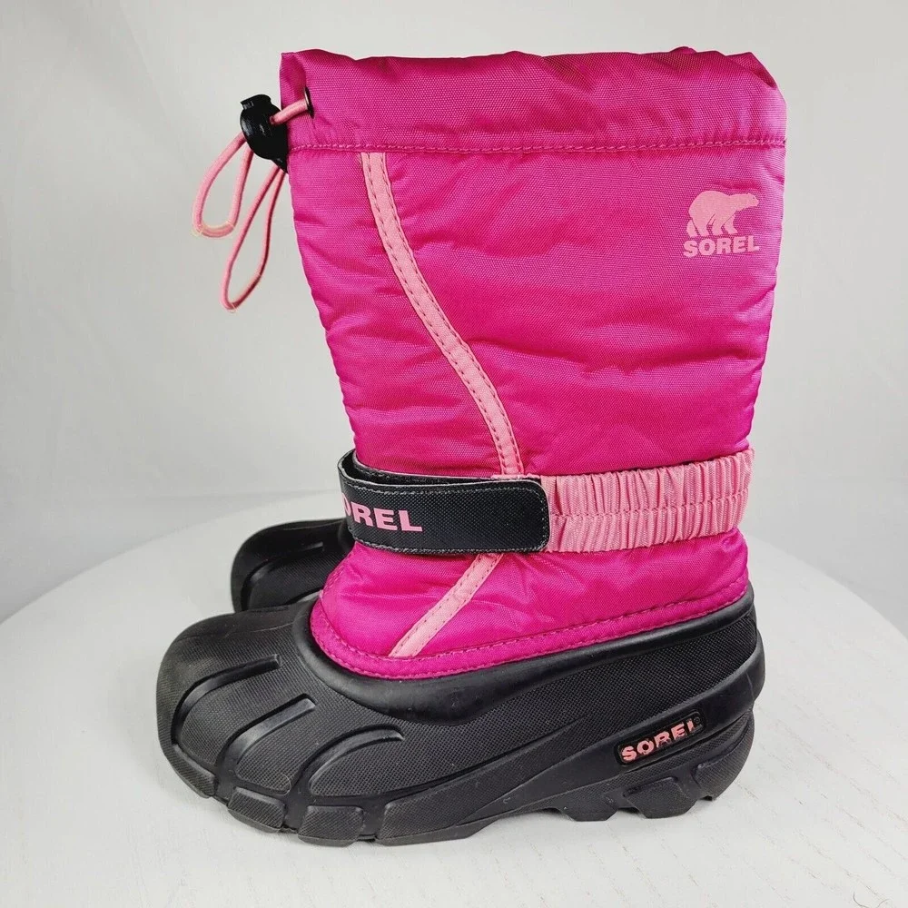 Sorel Kids Pink and Black Winter Boots